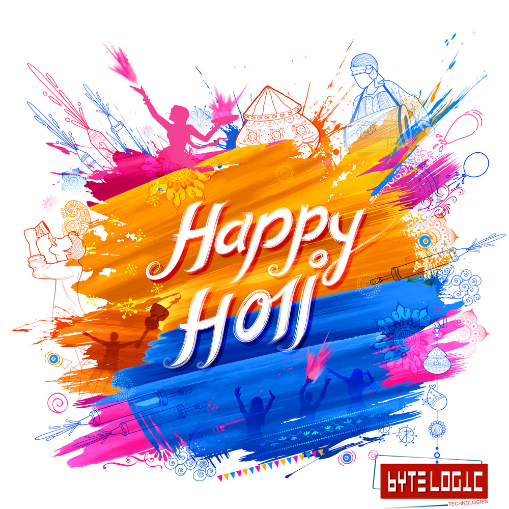 Happy Holi Background for Festival of Colors celebration greetings